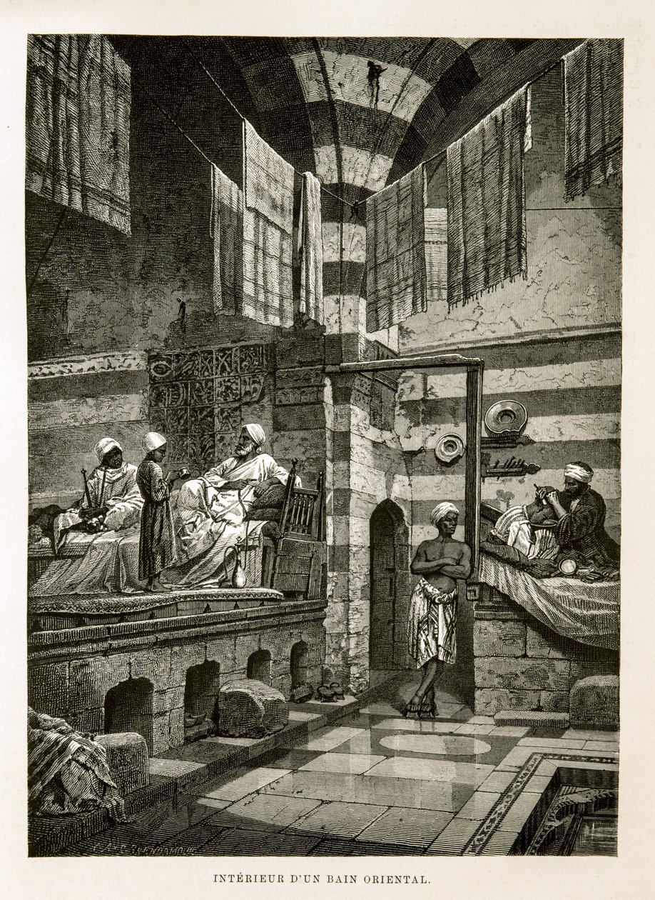 Internal view of an oriental bath Illustration from the Atlas of Egypt 作者 不明