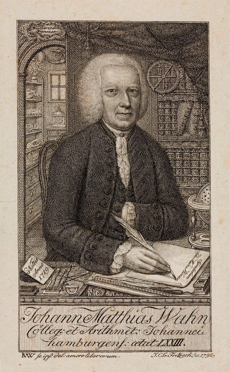 Johann Matthias Wahn, German mathematician, c 1792 作者 不明