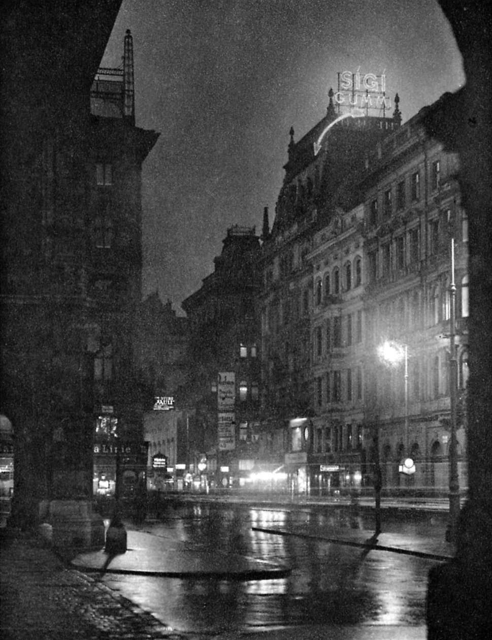 维也纳 Kärntnerstraße 夜景 作者 未知艺术家