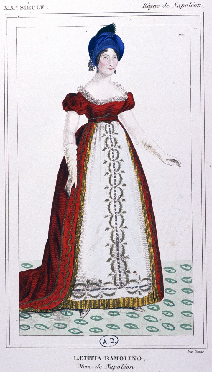 Laetitia Bonaparte，约 1810 年（雕刻） 作者 未知艺术家