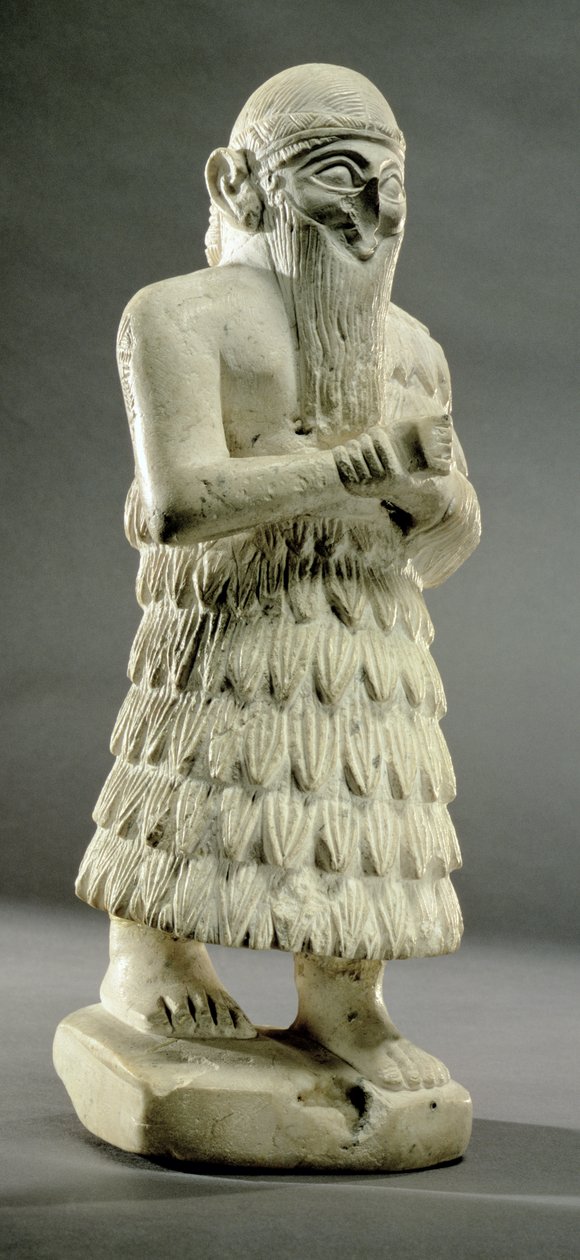 Lamgi-Mari，马里国王，幼发拉底河中游，早期王朝，公元前 3000 年（大理石） 作者 不明
