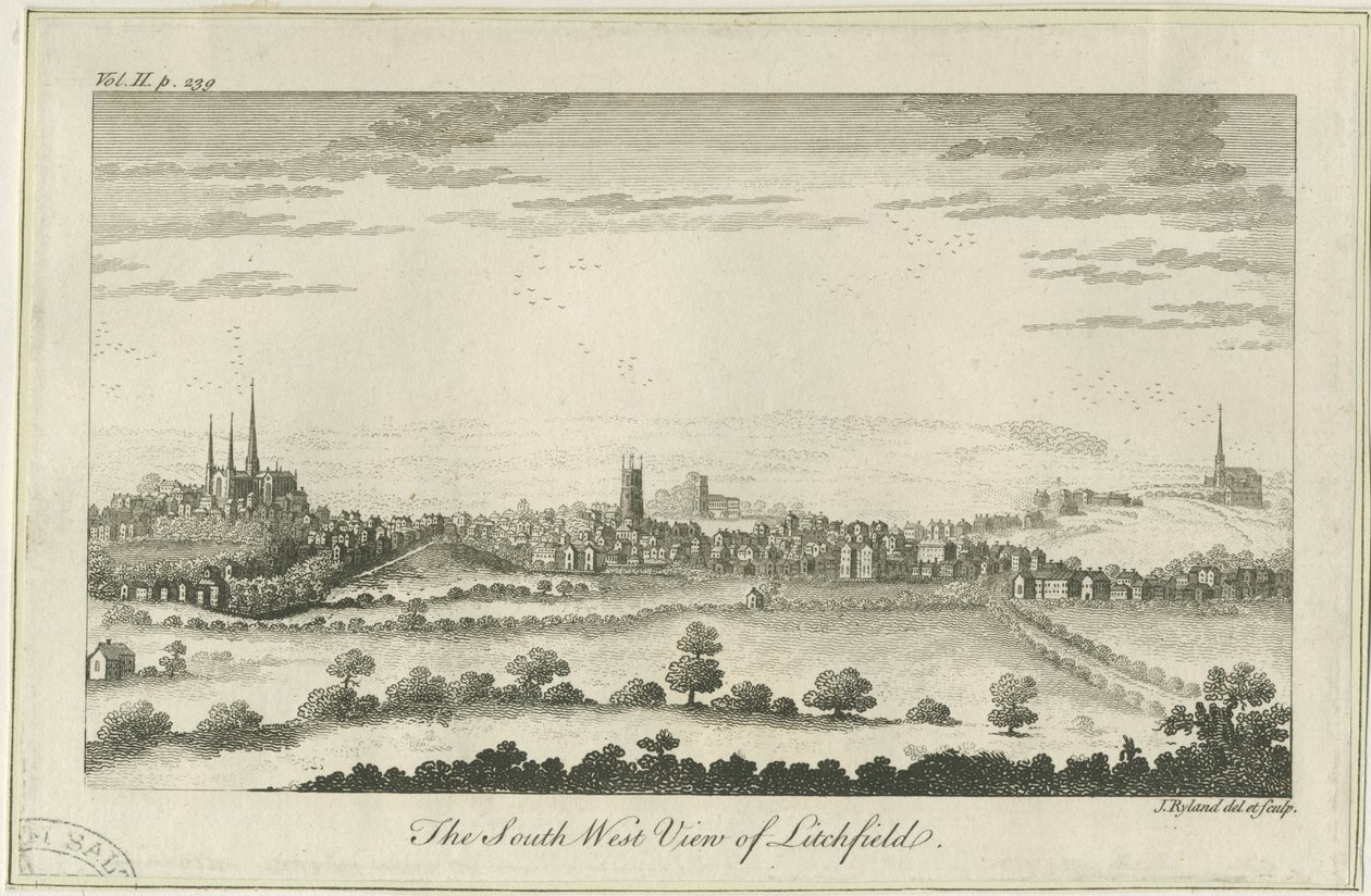 利奇菲尔德-西南景观：版画，nd [c 1764] 作者 不明