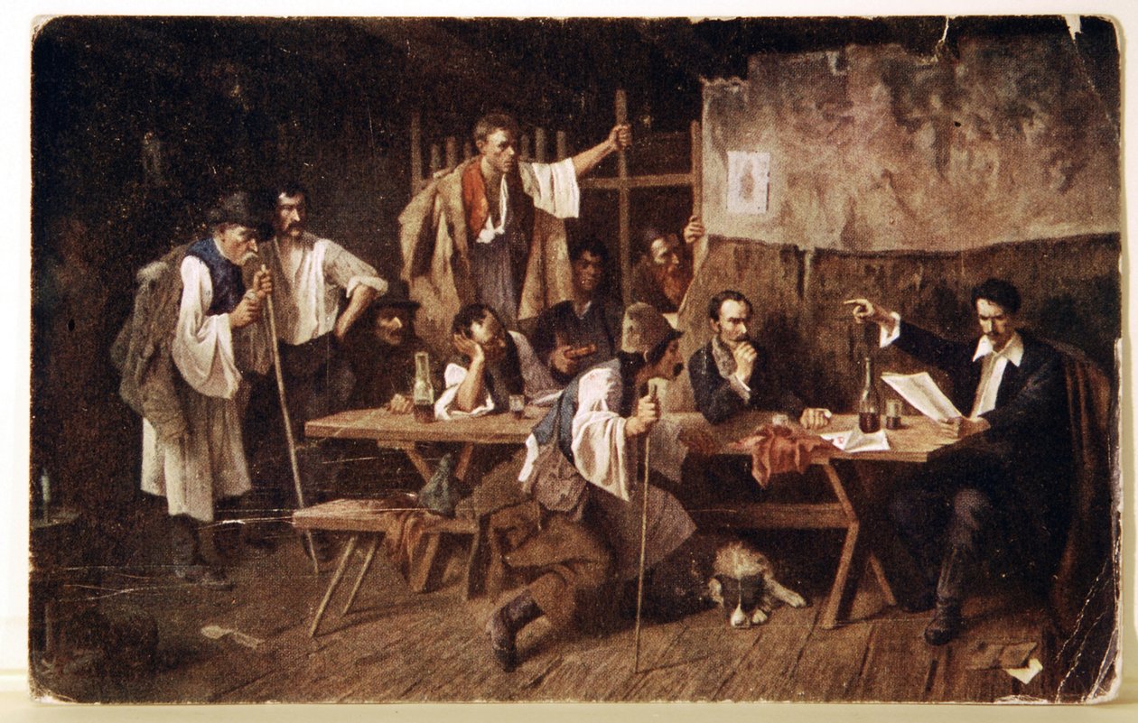 文学作品。匈牙利诗人佩托菲，约 1848 年 明信片，匈牙利，约 1900 年（明信片） 作者 未知艺术家