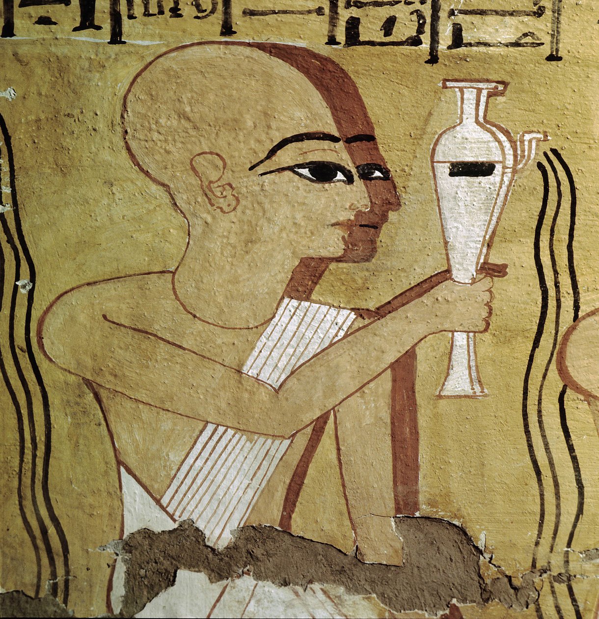 卢克索底比斯Deir el Medineh，工匠墓地。修炼净化术的祭司。19 世纪古墓。 作者 未知艺术家