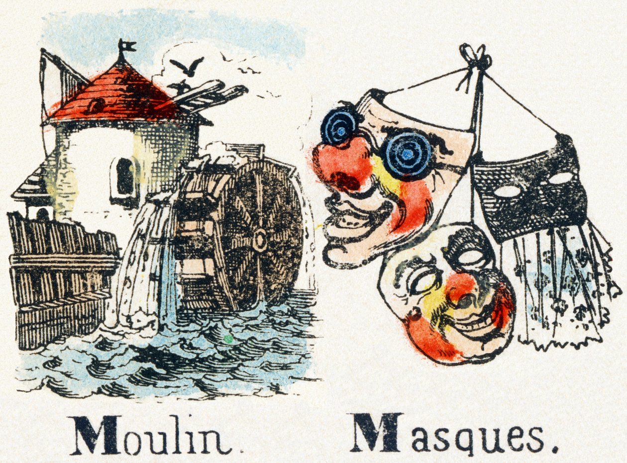 M - Mill Masks - 字母表 - 儿童娱乐 - Imagerie d