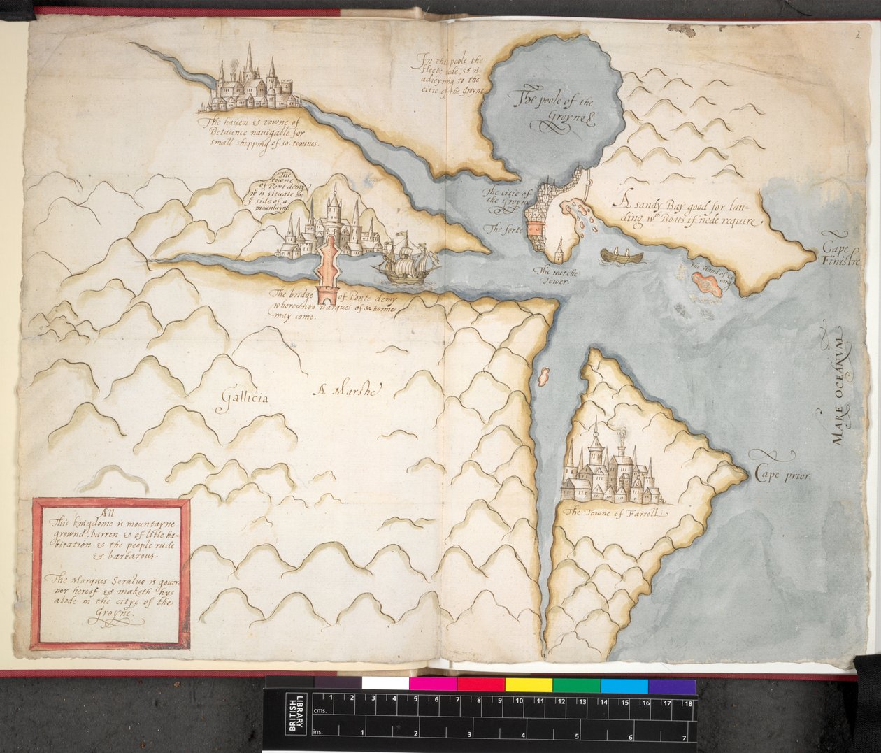 拉科鲁尼亚地图，约 1589 年 作者 未知艺术家