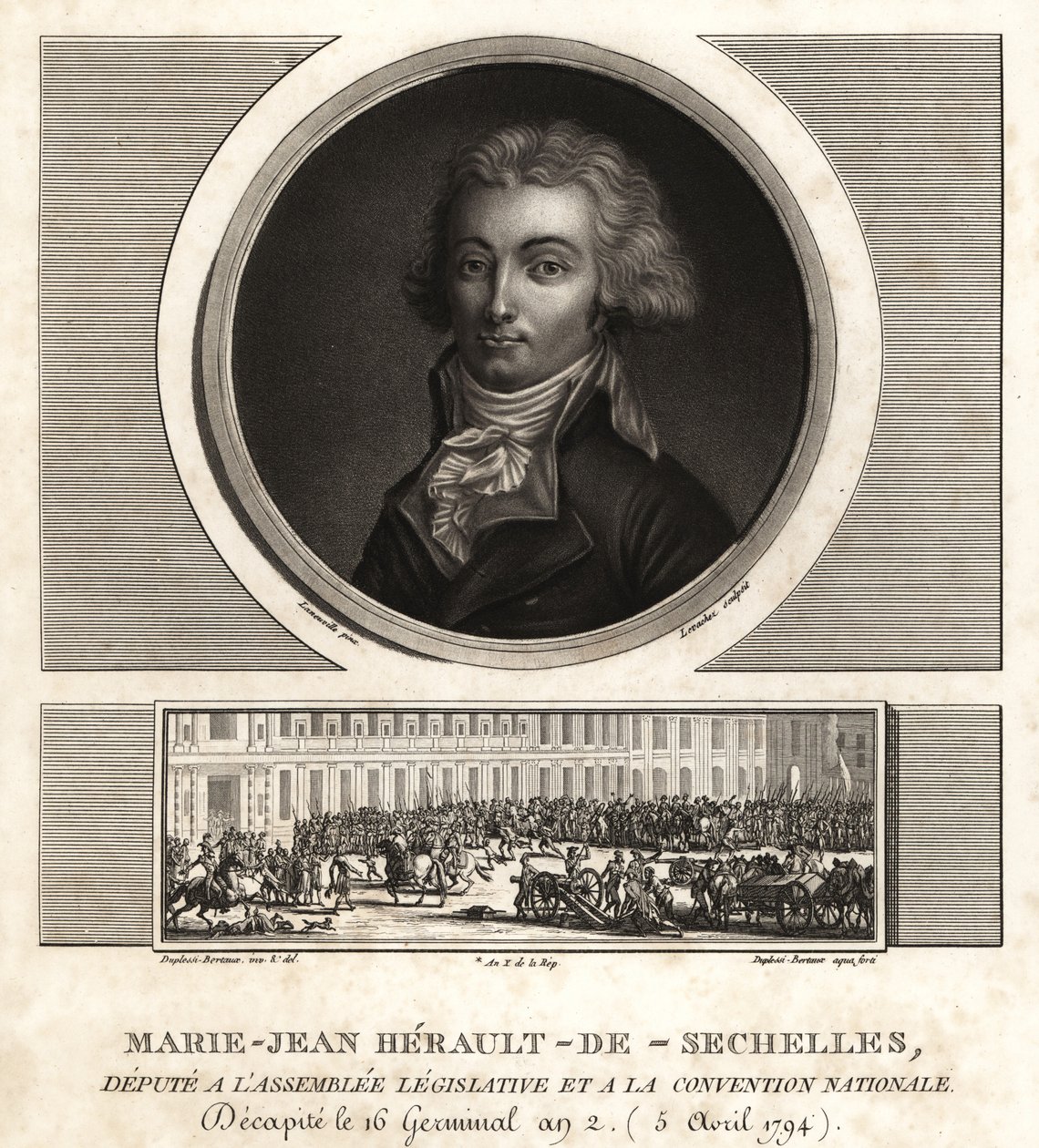 Marie-Jean Herault de Sechelles (1759-1794), French judge and politician guillotined in the Reign of Terror 作者 不明