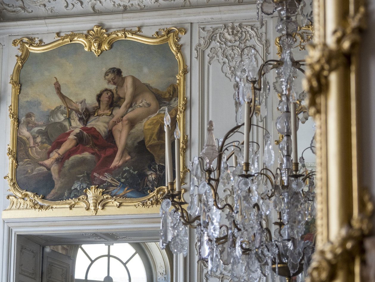 火星和金星。Carle Van Loo（1705-1765）的绘画。巴黎Soubise酒店的王子厅 作者 不明