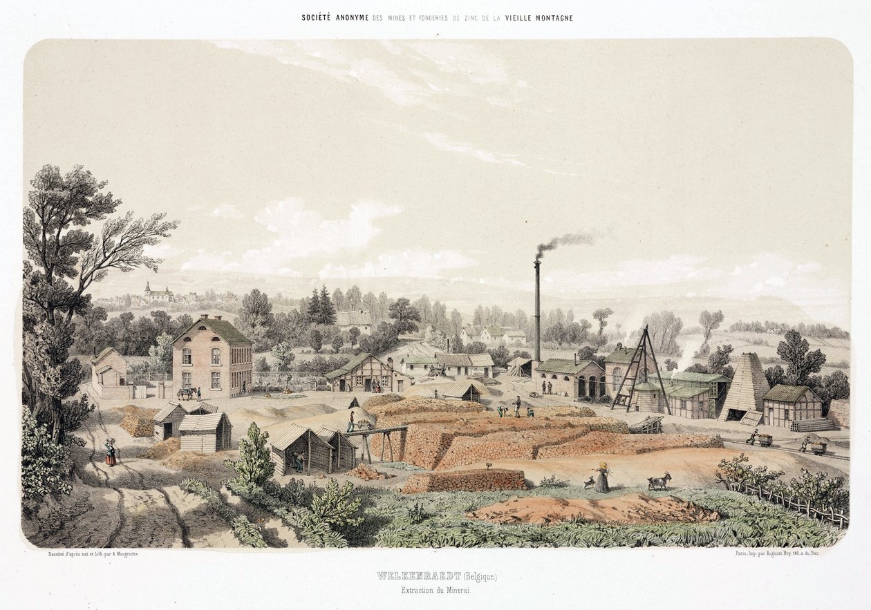 Mining, Metal Ores Zinc ore extraction, Welkenraedt, Belgium 作者 不明