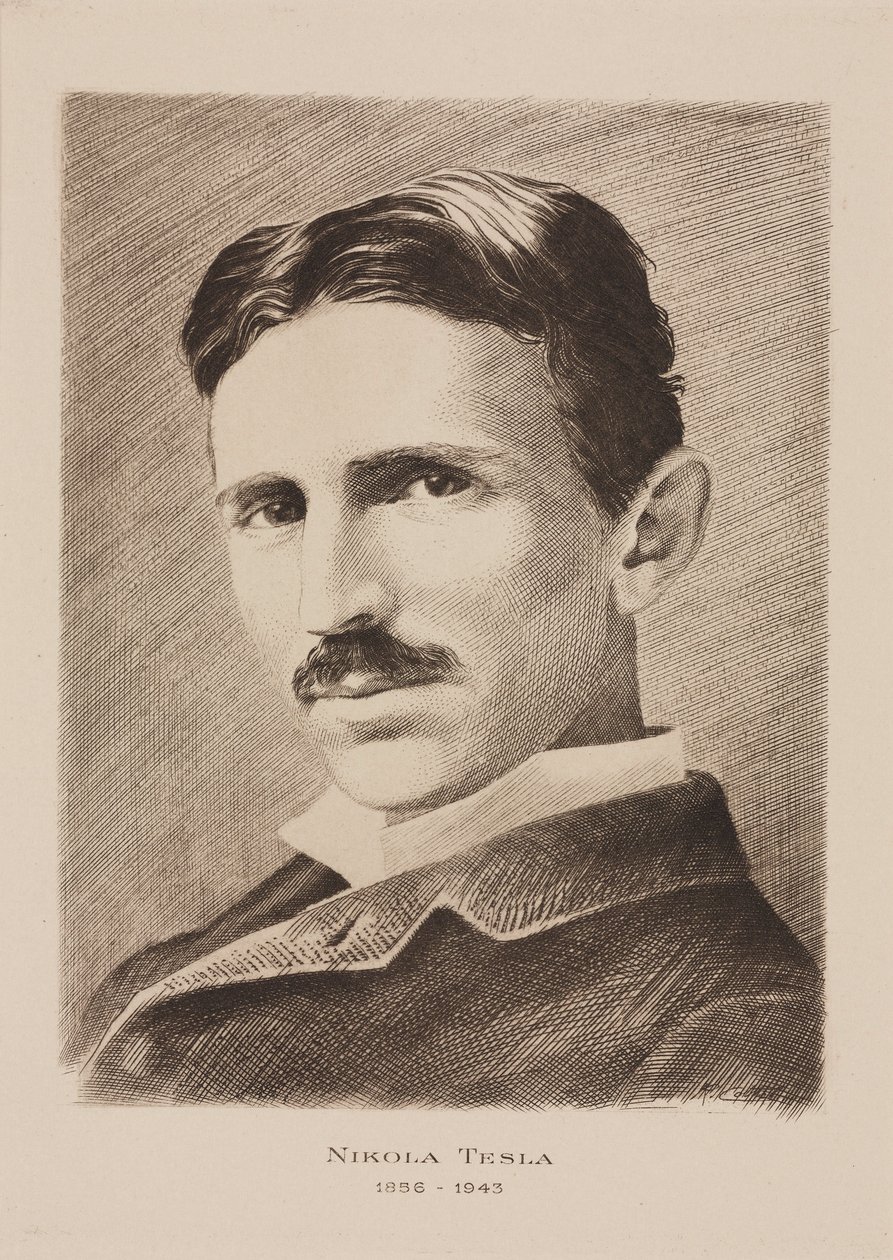 尼古拉·特斯拉，克罗地亚出生的塞尔维亚工程师、物理学家和发明家，1885 年 作者 不明