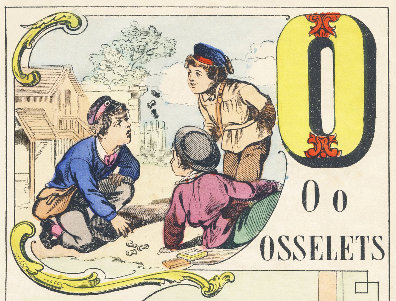 O : osselets - Games Alphabet，c.1890（插图） 作者 不明