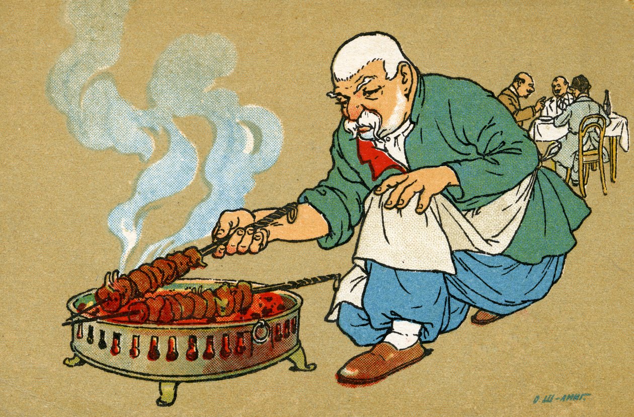 旧第比利斯：准备姆茨瓦迪。 作者 未知艺术家