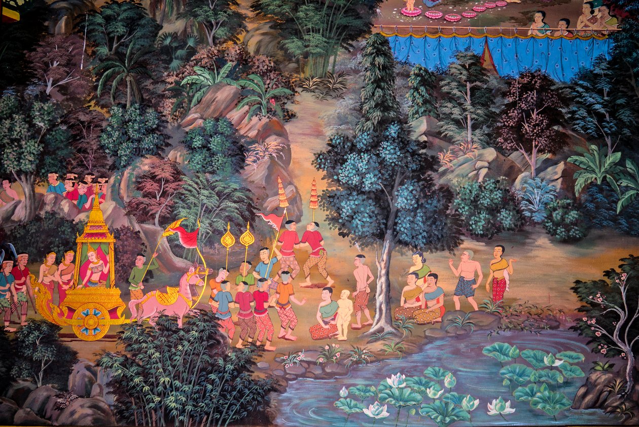 泰国，Wat bang riang，Thub Pat/绘画，Wat bang riang，Thub Pat，攀牙，泰国，亚洲 (照片) 作者 未知艺术家