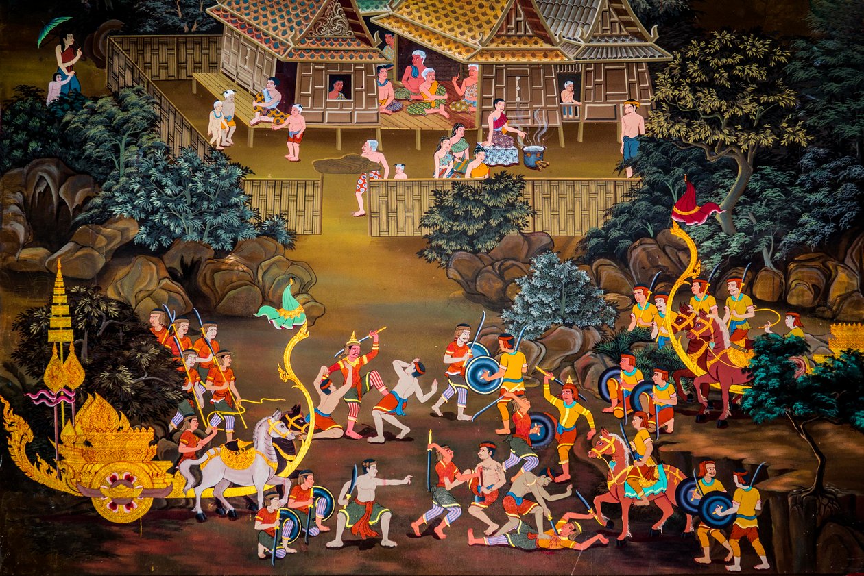 泰国，Wat bang riang，Thub Pat/绘画，Wat bang riang，Thub Pat，攀牙，泰国，亚洲 (照片) 作者 未知艺术家