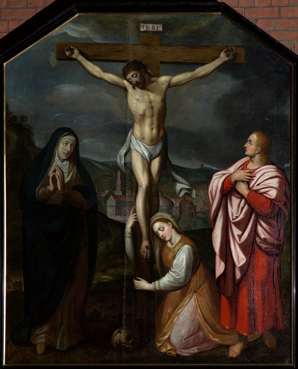 教区教堂（Parochiekerk Sint-Martinus）。绘画。十字路口。17 世纪。 作者 未知艺术家
