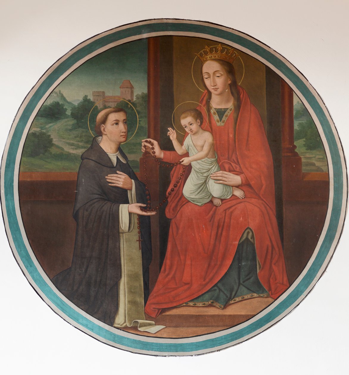 教区教堂（St Denijs-Boekel，圣德尼教区教堂）。北过道。一幅壁画。 作者 未知艺术家