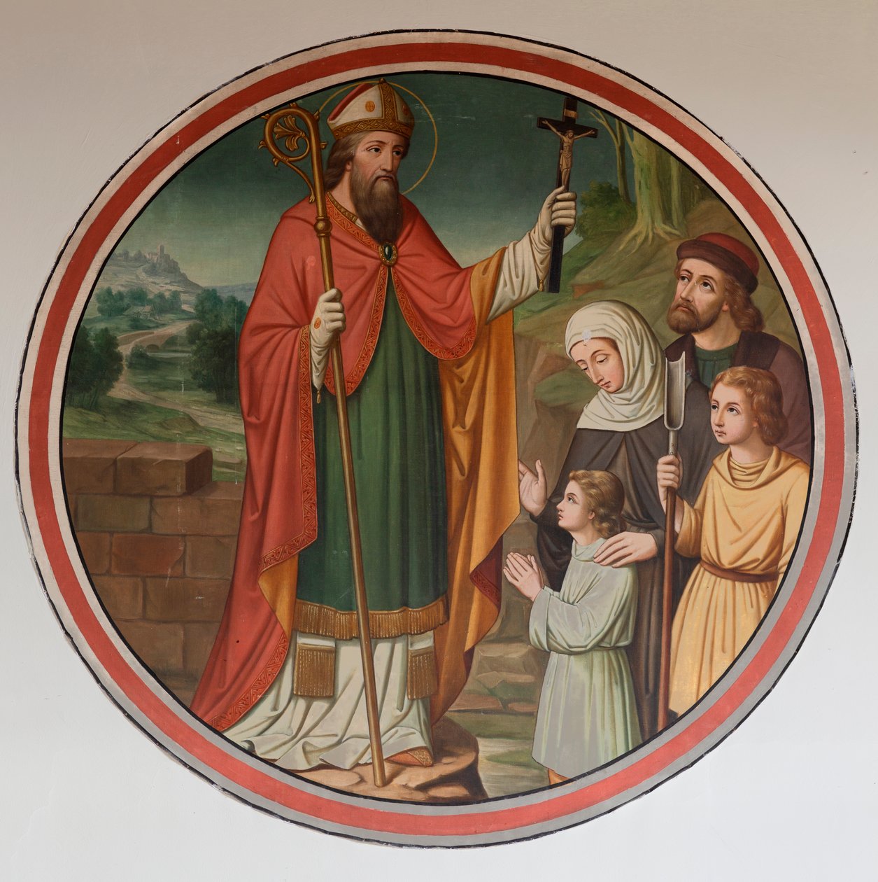 教区教堂（St Denijs-Boekel，圣德尼教区教堂）。南过道。一幅壁画。 作者 未知艺术家