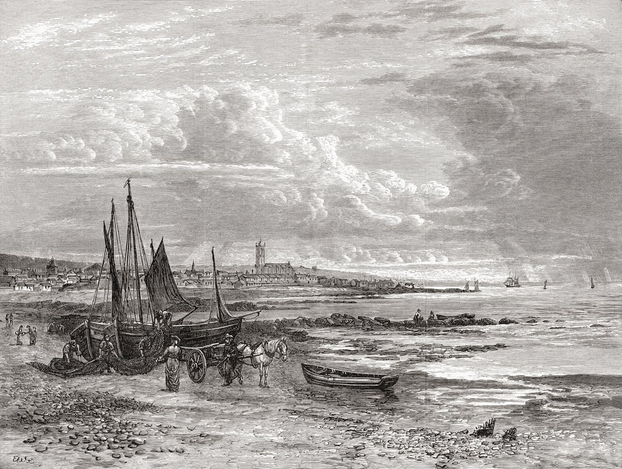 19世纪末英国康沃尔郡的彭赞斯，出自1898年出版的《我们自己的国家》。 作者 不明