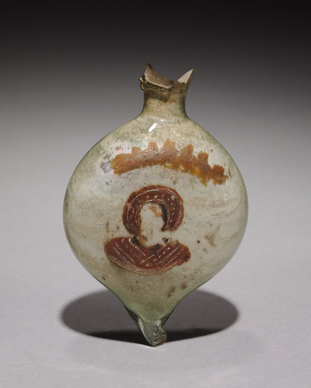 朝圣者烧瓶，四角形，约400-600年 作者 不明