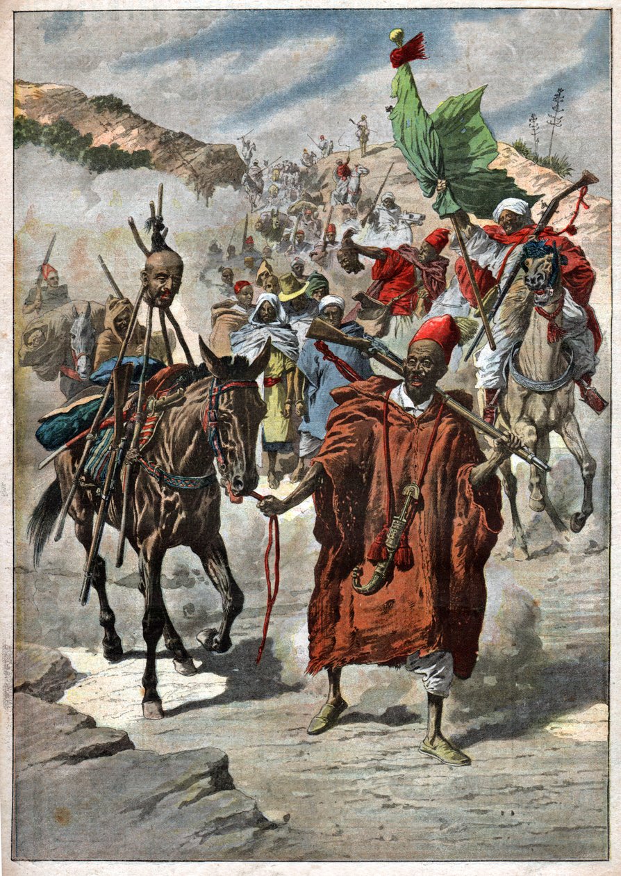 Pillages au Maroc.在摩洛哥的斗争。 作者 尼古拉斯·利兹