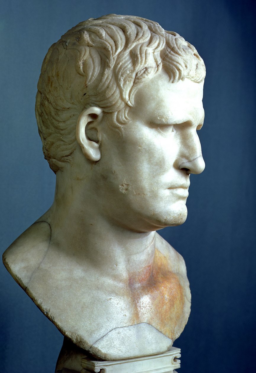 Portrait bust of Agrippa (63-12 BC) Roman (marble) 作者 不明