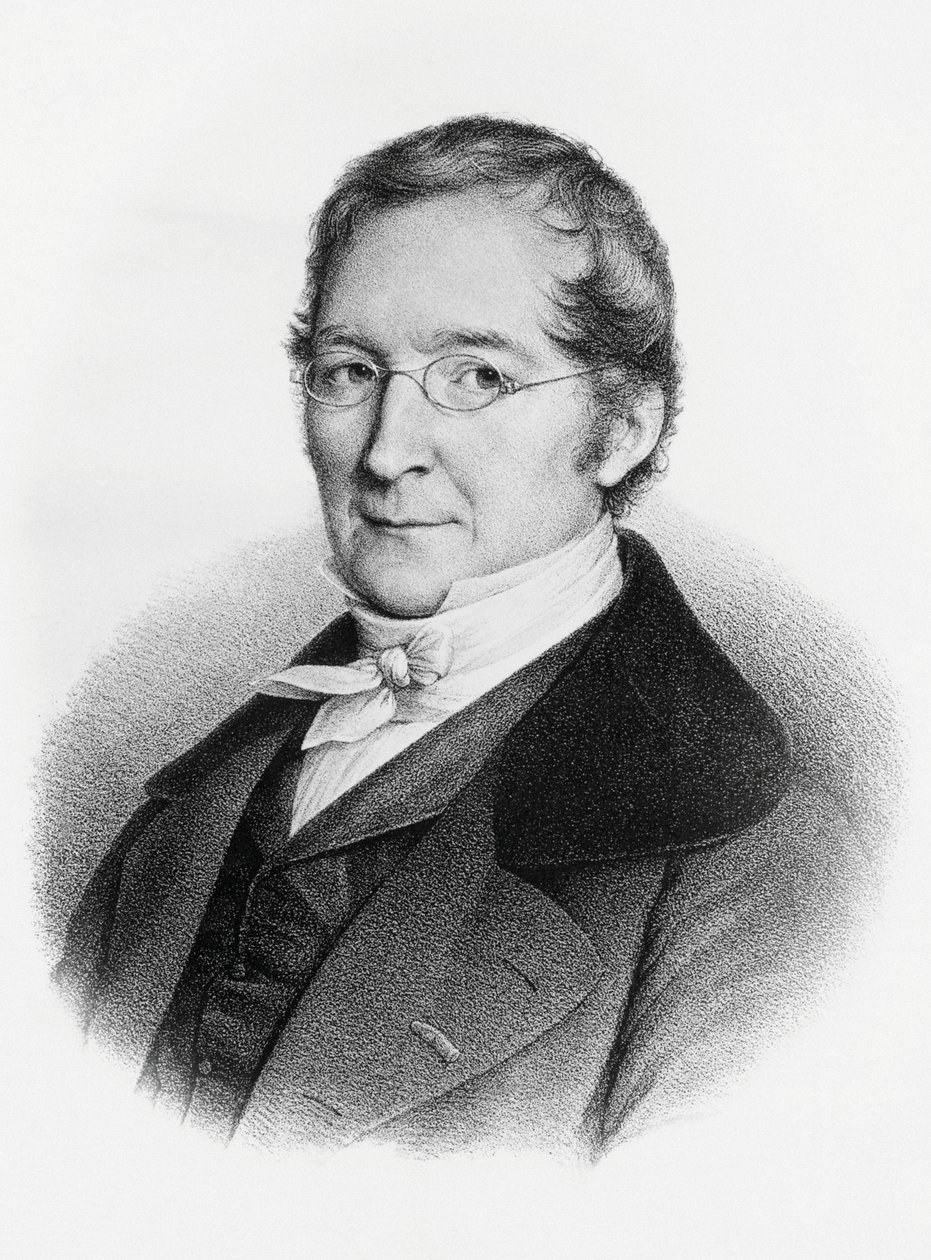 法国化学家和物理学家Joseph-Louis Gay-Lussac（1778-1850）的肖像，版画 作者 未知艺术家