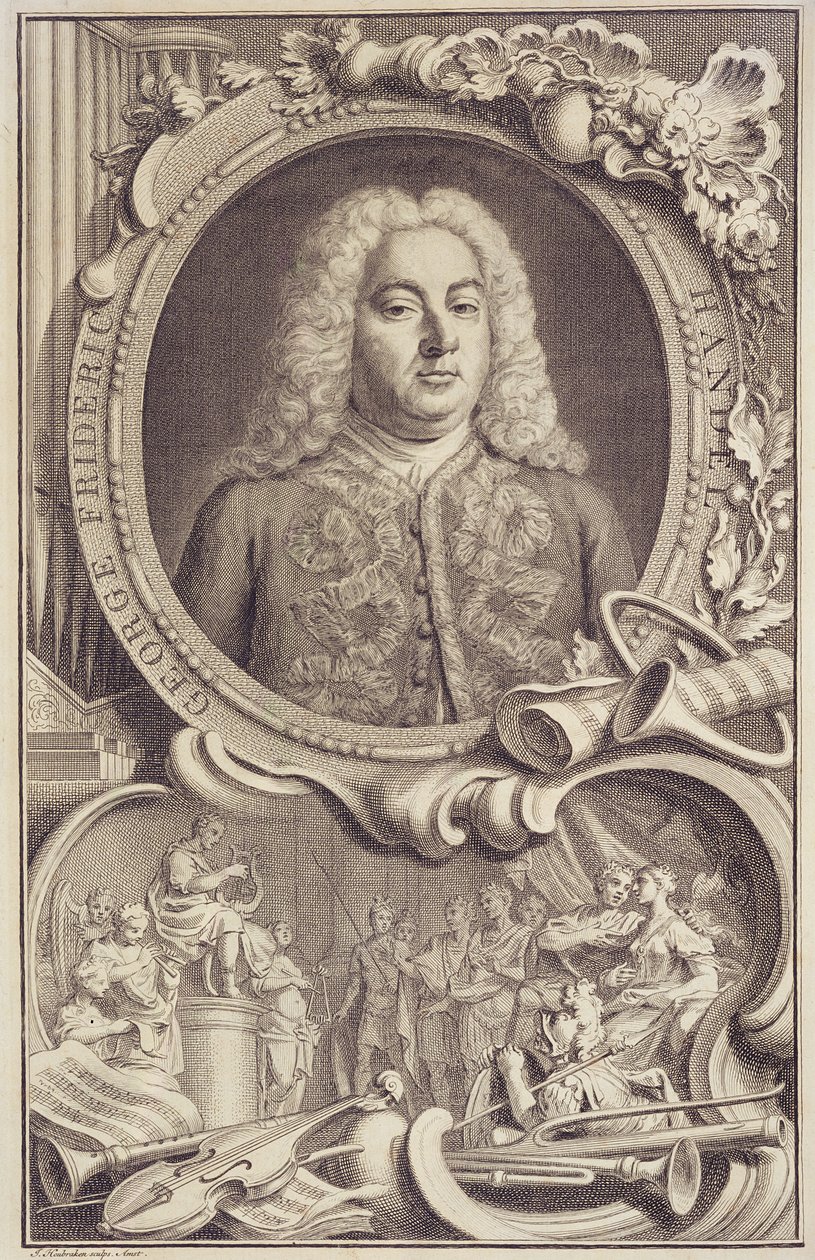RM 7.f.5 乔治-弗雷德里克-亨德尔（1685-1759），"以色列在埃及 "的插图，雅各布斯-乌布拉肯（1698-1780）雕刻 作者 未知艺术家