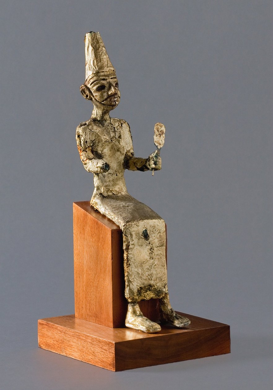 迦南战神巴力（Baal）坐像，公元前1300-1200年，梅吉多 作者 不明
