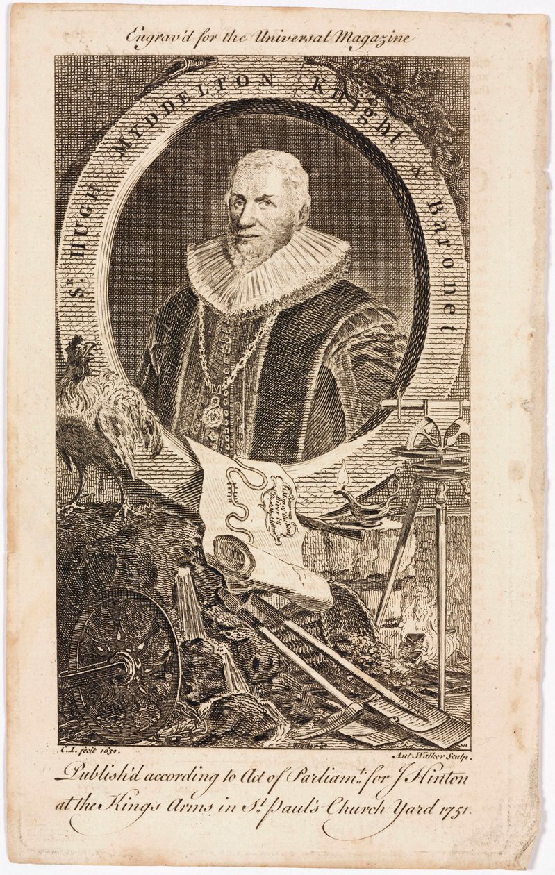 Hugh Myddelton 爵士，威尔士金匠和工程师，约 1620 年代 作者 不明
