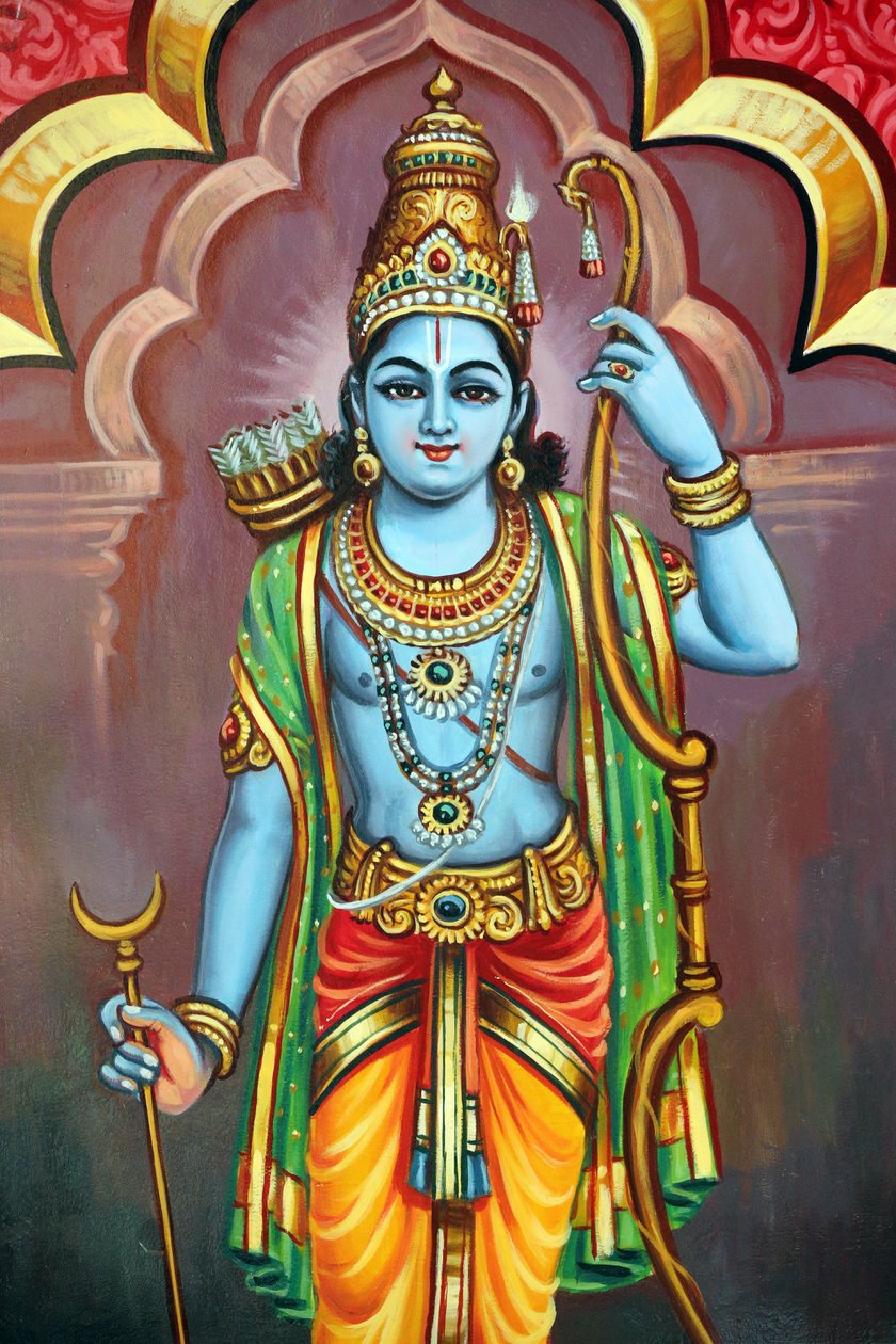 Sri Vadapathira Kaliamman印度教庙宇。毗湿奴的神通。主罗摩第七次化身。新加坡 作者 不明