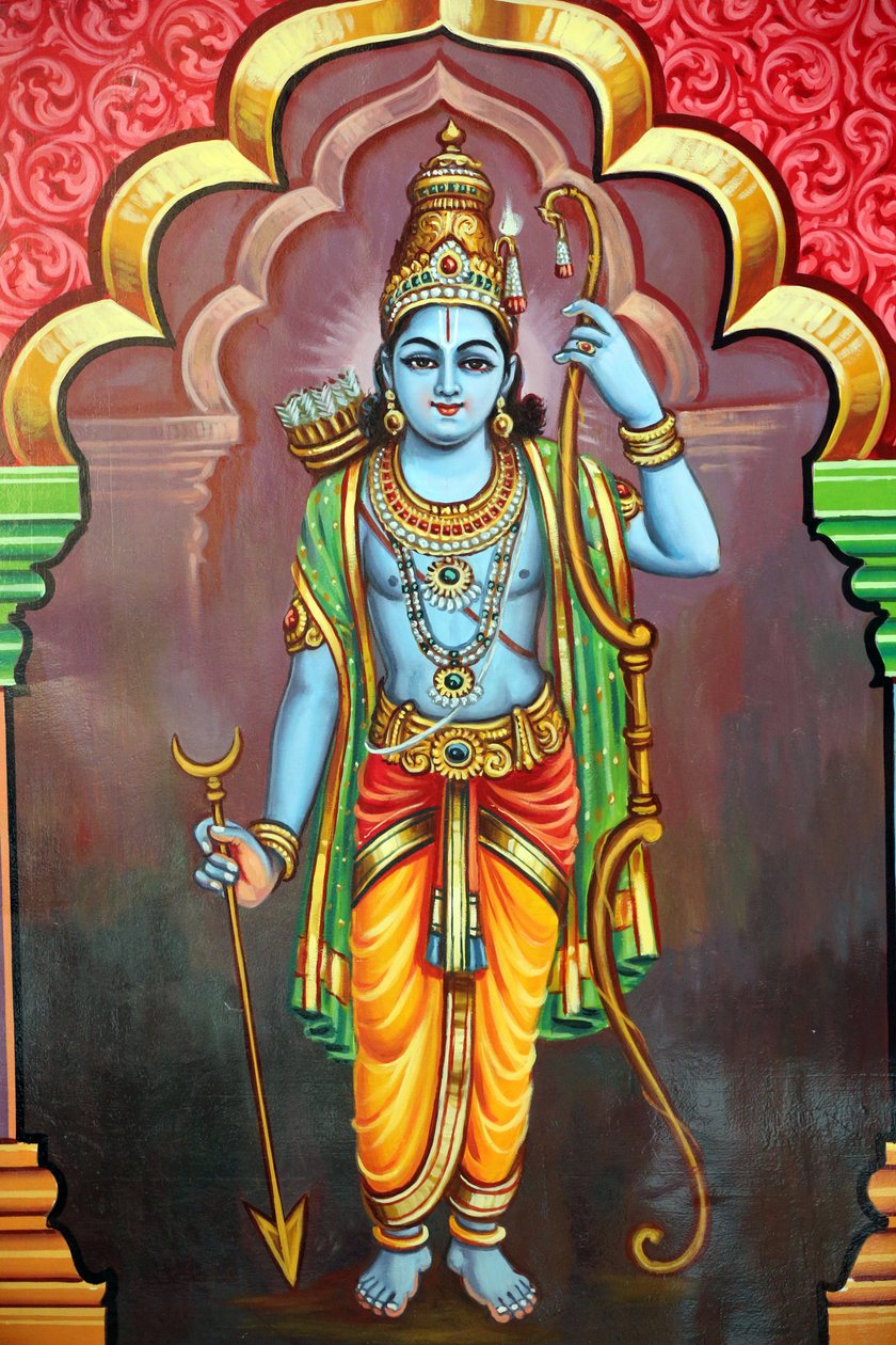 Sri Vadapathira Kaliamman印度教庙宇。毗湿奴的神通。主罗摩第七次化身。新加坡 作者 不明