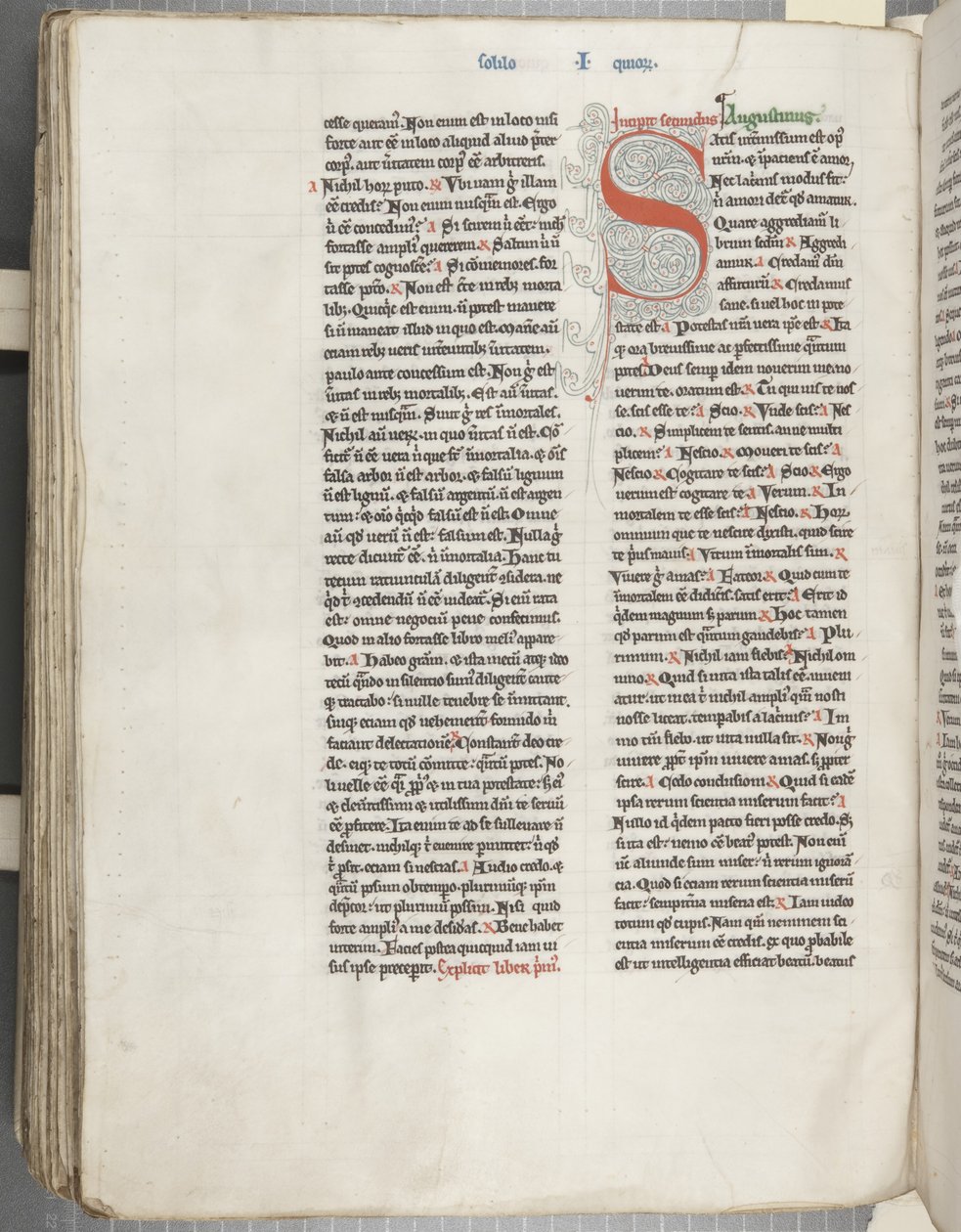 河马的圣奥古斯丁《歌剧》，Fol 151 反面，约 1200 年（羊皮纸上的钢笔墨水） 作者 不明