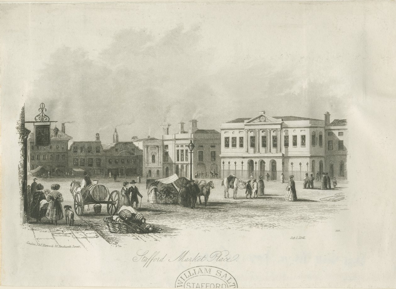 斯塔福德（Stafford）-市场：雕刻，nd [c 1841] 作者 不明