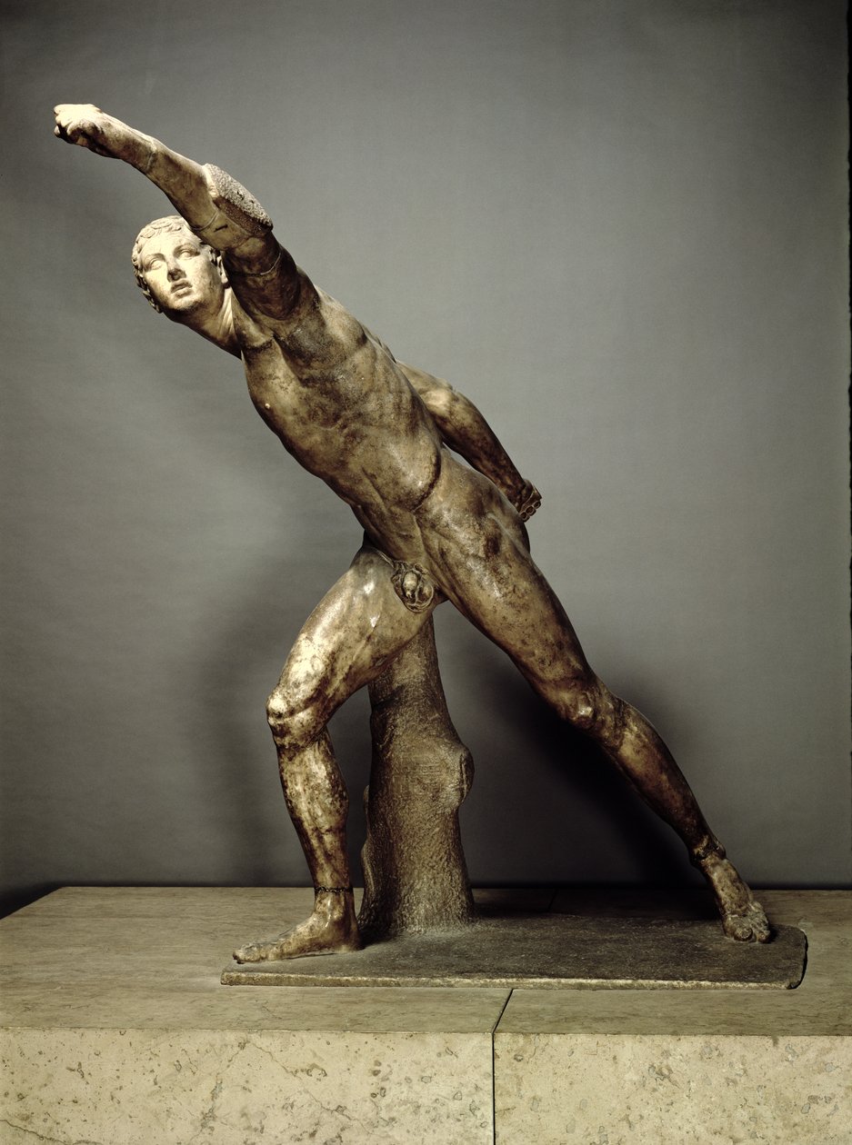 The Borghese Gladiator, Greek, c.50 BC (marble) (see also 98022) 作者 不明
