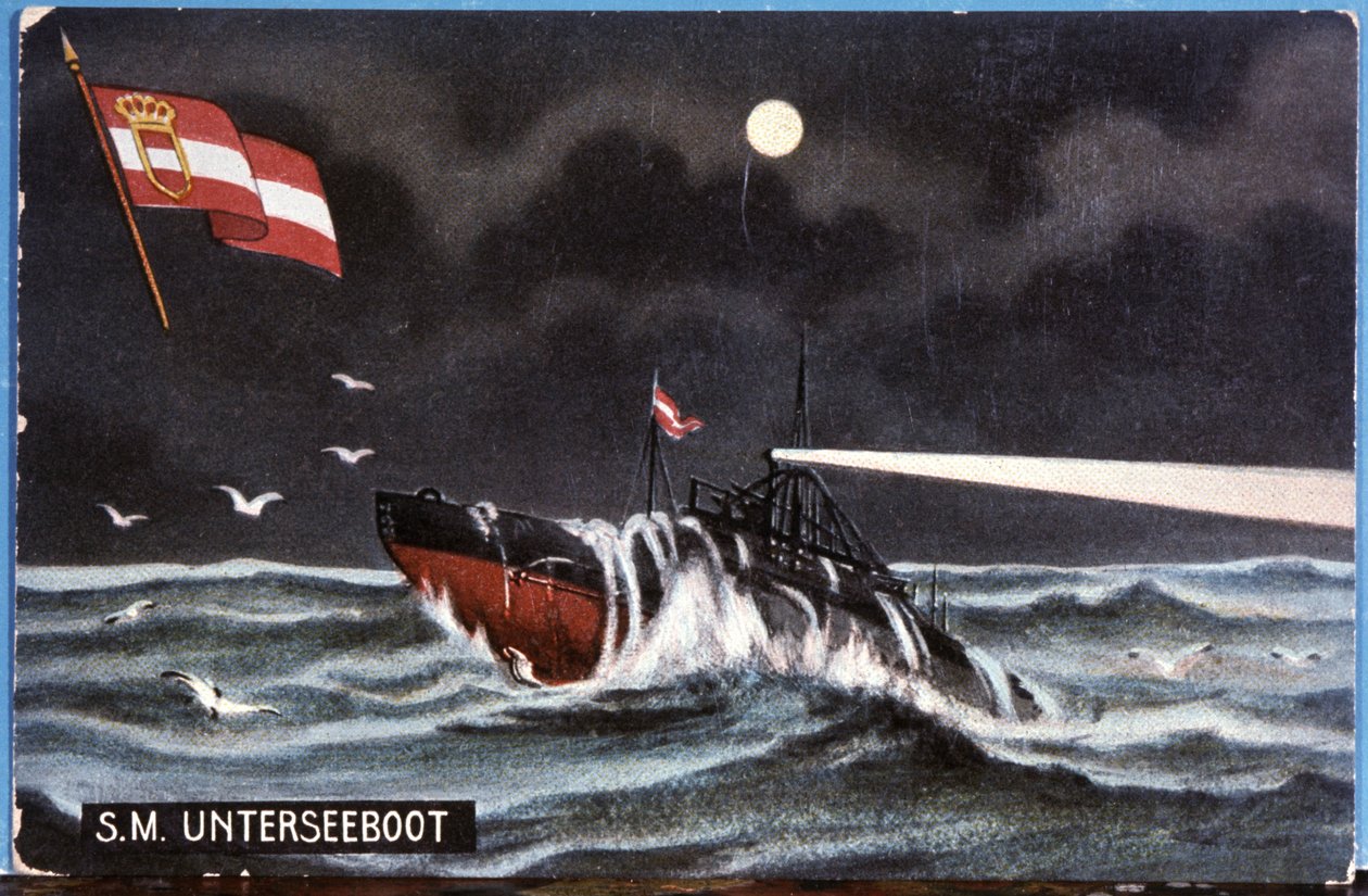 德国 Unterseeboot 号潜艇，20 世纪初（插图） 作者 未知艺术家