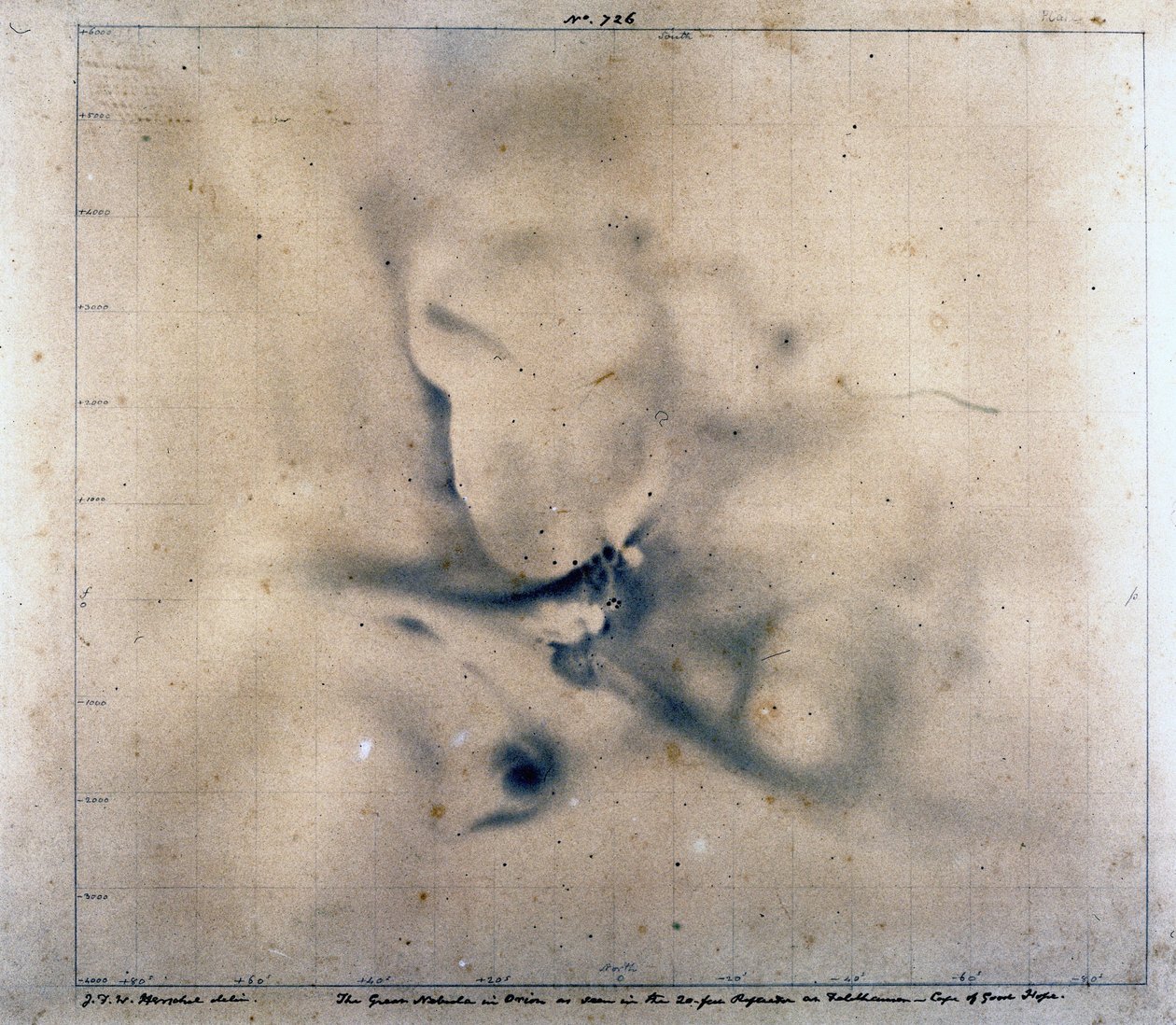 猎户座的大星云，c 1838-1840 作者 不明