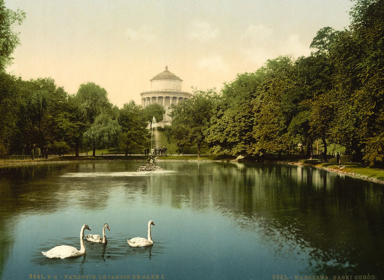 萨克森花园，俄罗斯华沙（即波兰华沙），约 1890-1900 年 作者 未知艺术家