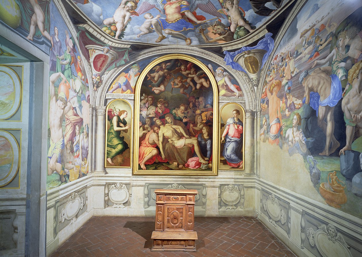 托莱多的埃莱奥诺拉小教堂，由 Bartolomeo Ammannati（1511-92）设计，由 Agnolo Bronzino（1503-72）c.1543 装饰（照片）（详情见 82440-44） 作者 不明