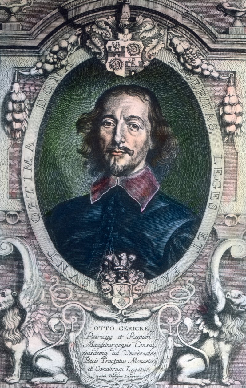 马格德堡市市长奥托·冯·格里克 (Otto von Guericke)，也是著名的政治家、律师、物理学家和发明家 作者 未知艺术家