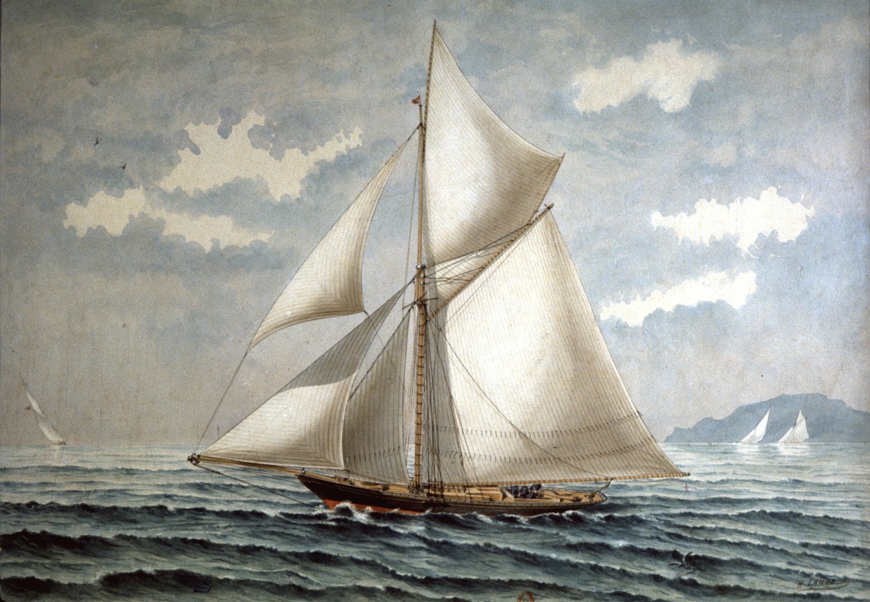 拉贝蒂娜号帆船，19 世纪末（水彩画） 作者 未知艺术家