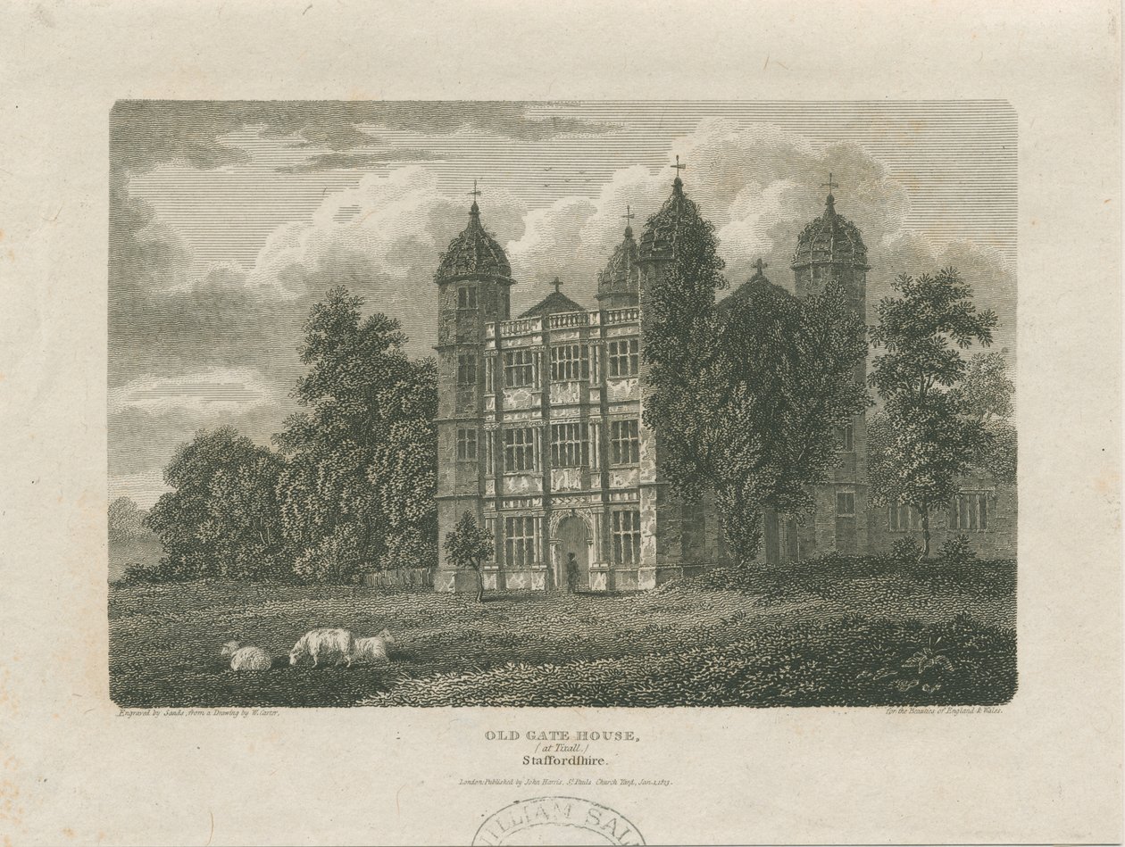 Tixall Hall-Gatehouse：版画，1775年11月25日 作者 不明