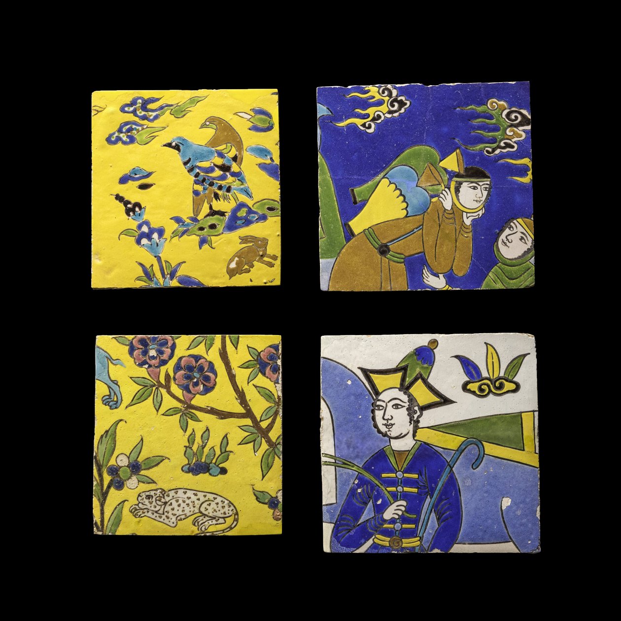 左上角。鸟形瓦片。伊朗，伊斯法罕（？） 作者 未知艺术家