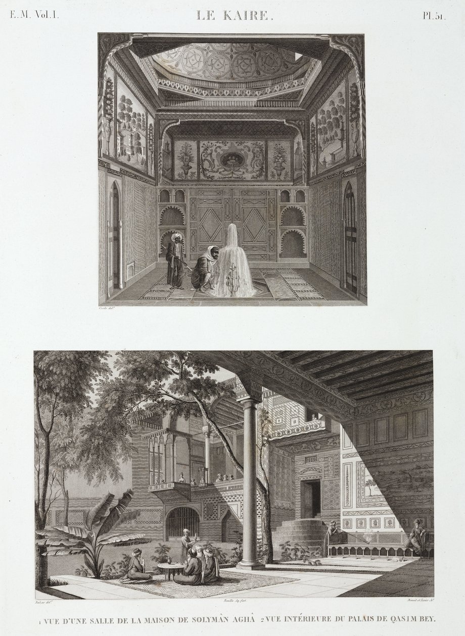 伊斯兰建筑的两个例子，埃及开罗，c 1798 作者 不明