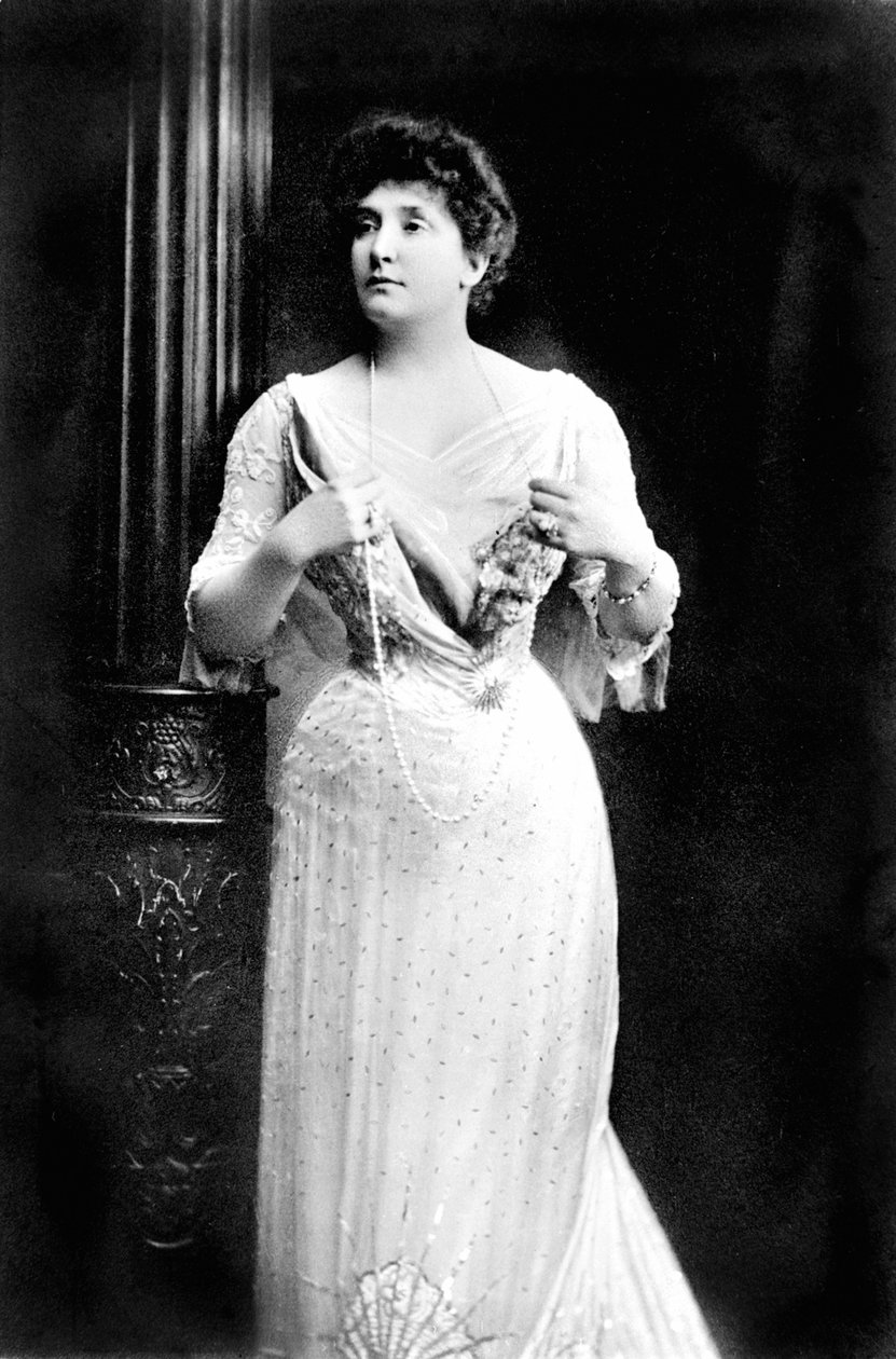 英国：澳大利亚女高音内莉-梅尔巴（本名海伦-波特），1861-1931年 作者 不明