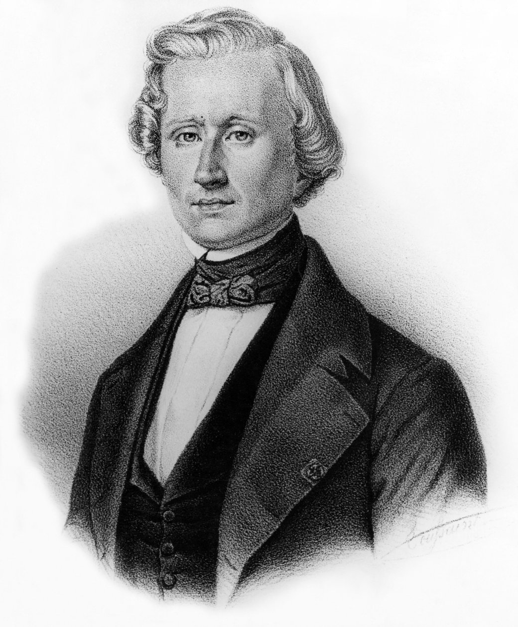 乌尔班-让-约瑟夫-勒韦里耶（1811-1853 年），法国天文学家，巴黎天文台台长，奥古斯特-罗伊雕刻 作者 未知艺术家