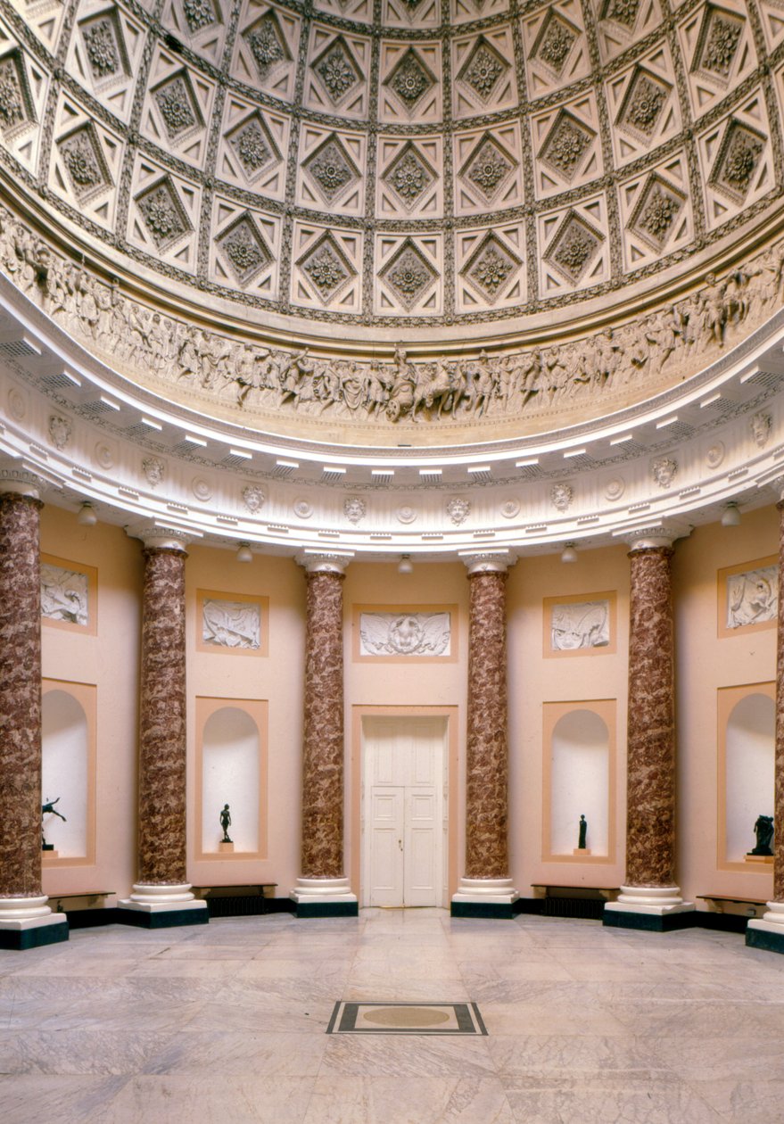 白金汉郡 Stowe House 大理石沙龙景观，建于 1777-1780 年（照片） 作者 不明