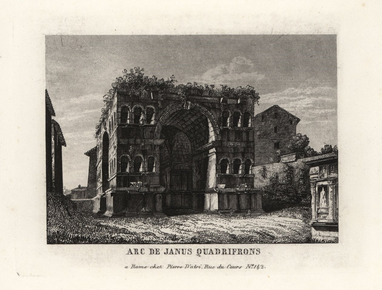 View of the ruins of the Arch of Janus Quadrifrons, Rome 作者 不明