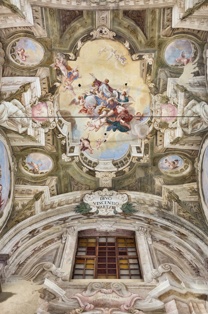 View of the vault with frescoe of the Teatini Room, Chiesa di San Vincenzo, Piacenza, Emilia-Romagna, Italy (photo)   1402272   zh       chinese Successfully Translated  Original: Gothic Rococo Translat: Gothic Rococo 1452085 zh chinese Successfully Transl 作者 未知艺术家