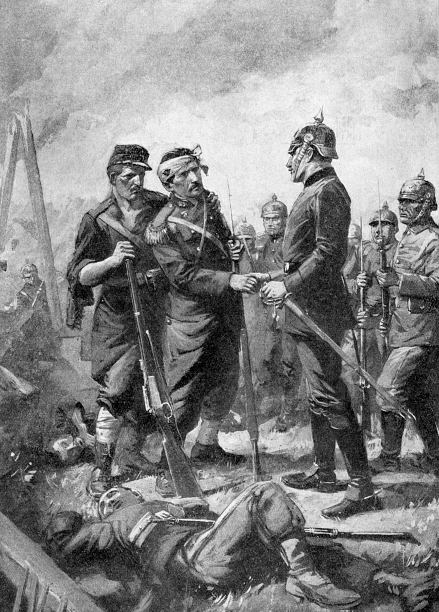 第一次世界大战 - 1914 年受伤的法国军士 作者 未知艺术家