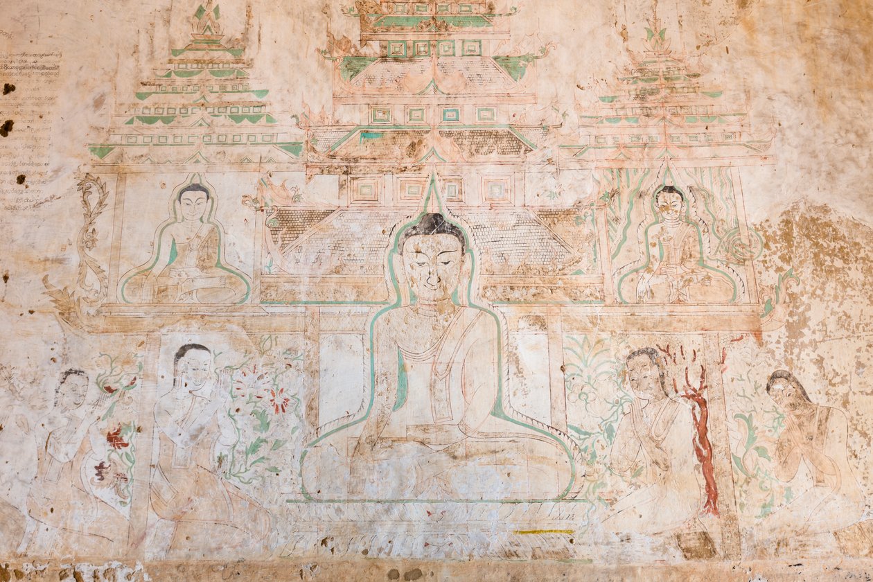 壁画，苏拉玛尼帕托，蒲甘（照片） 作者 未知艺术家
